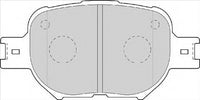 PROSELECT FRONT BRAKE PADS - TOYOTA COROLLA CERAMIC 01-06 L=117.5 MM H=58.7 MM