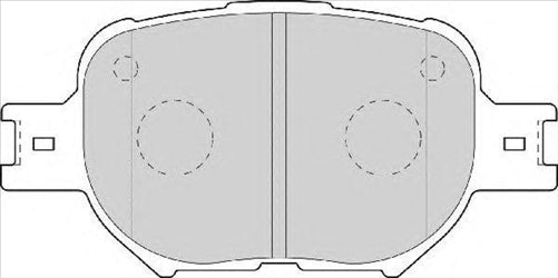 PROSELECT FRONT BRAKE PADS - TOYOTA COROLLA CERAMIC 01-06 L=117.5 MM H=58.7 MM
