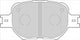 PROSELECT FRONT BRAKE PADS - TOYOTA COROLLA CERAMIC 01-06 L=117.5 MM H=58.7 MM