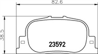XP REAR DISC BRAKE PADS - TOYOTA CAMRY SXV20 , MCV20 99-01