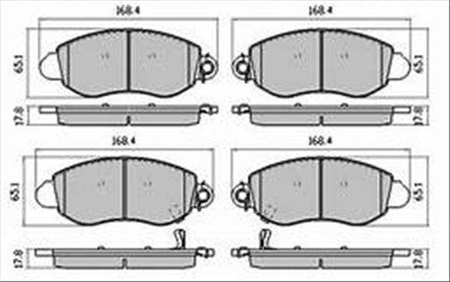 PROSELECT FRONT DISC BRAKE PADS - FORD TRANSIT RWD CERAMIC 00-06