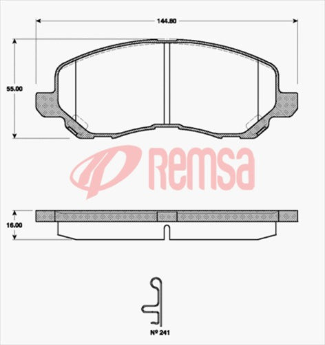 Remsa DB1441 UC FRONT DISC BRAKE PADS - MITSUBISHI GALANT EA3W,EC3W 01-