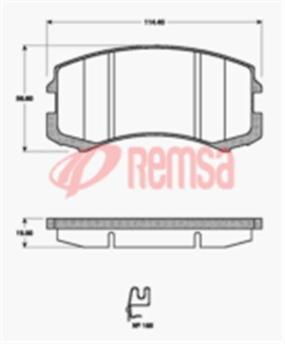 Remsa FRONT DISC BRAKE PADS - MITSUBISHI LANCER CS9A 03-  DB1455 E