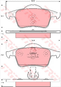 FARGO REAR BRAKE PADS VOLVO S80 V70 C70 (357.0) DB1456FP