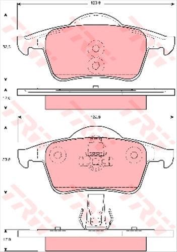 REAR BRAKE PADS VOLVO S80 V70 C70 (357.0) DB1456FP