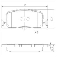 FARGO REAR BRAKE PADS TOYOTA CARMY CV30 CV31(769.0) DB1463F
