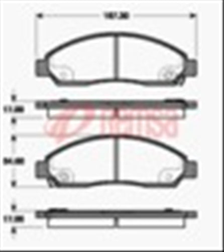 Remsa FRONT DISC BRAKE PADS - ISUZU D-MAX 02-08 DB1468 UC