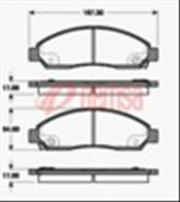 Remsa FRONT DISC BRAKE PADS - ISUZU D-MAX 02-08 DB1468 UC