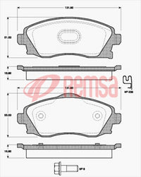 Remsa DB1471 E FRONT DISC BRAKE PADS - HOLDEN COMBO 01-11
