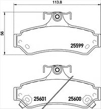 Remsa REAR DISC BRAKE PADS - TOYOTA CAMRY ACV3#,4  02-11 DB1475 UC