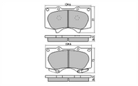 XP FRONT DISC BRAKE PADS - TOYOTA PRADO  03-