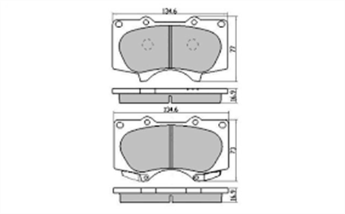 FRONT DISC BRAKE PADS - SUITS TOYOTA PRADO  03- DB1482XP
