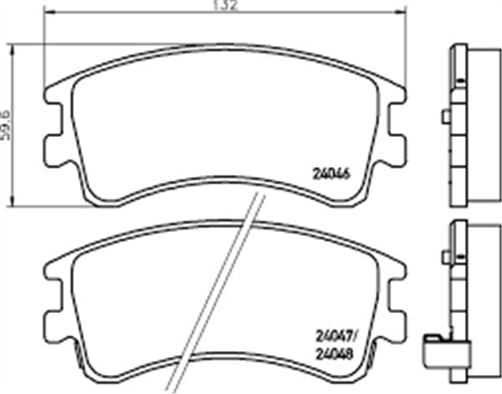 FRONT DISC BRAKE PADS - MAZDA MAZDA 6 GY 02-06 DB1484XP