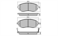 XP FRONT DISC BRAKE PADS - SUBARU IMPREZA , OUTBACK