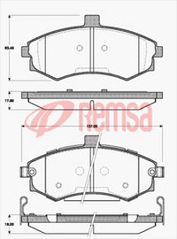 Remsa DB1503 E FRONT DISC BRAKE PADS - HYUNDAI ELANTRA/MATRIX  01-