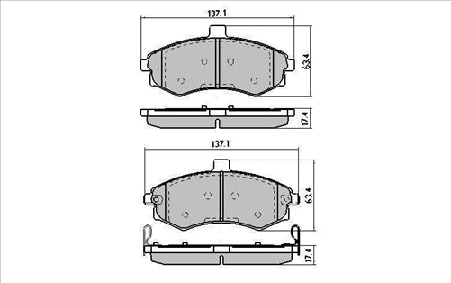PROSELECT FRONT BRAKE PADS - HYUNDAI ELANTRA/MATRIX CERAMIC 01-
