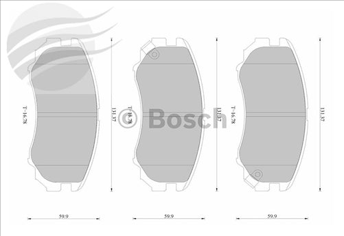 Bosch FRONT BRAKE PADS HYUNDAI TUCSON JM DB1504BL