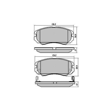 FRONT DISC BRAKE PADS - HYUNDAI ELANTRA 06- / SONATA 06- DB1504XP