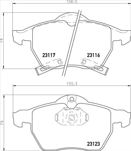 PROSELECT FRONT BRAKE PADS - HOLDEN ASTRA CERAMIC 90-04