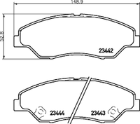 FRONT DISC BRAKE PADS - KIA SPORTAGE 99-04 DB1512XP