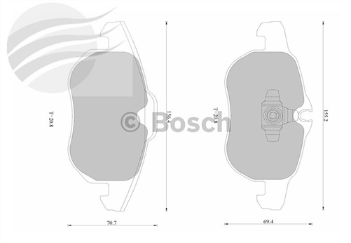 Bosch FRONT BRAKE PADS MULTIPLE VEHICLES DB1664BL