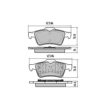 REAR DISC BRAKE PADS - SAAB 9-3 02- DB1665XP