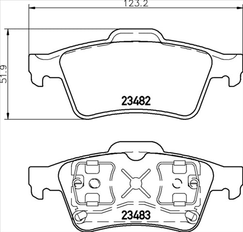 PROSELECT REAR BRAKE PADS - FORD FOCUS CERAMIC 04-