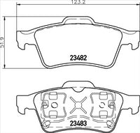 PROSELECT REAR BRAKE PADS - FORD FOCUS CERAMIC 04-