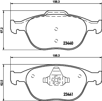 FRONT DISC BRAKE PADS - FORD FOCUS ST170 03- DB1666F