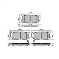 FARGO REAR BRAKE PADS KIA SORRENTO 2003- DB1673F