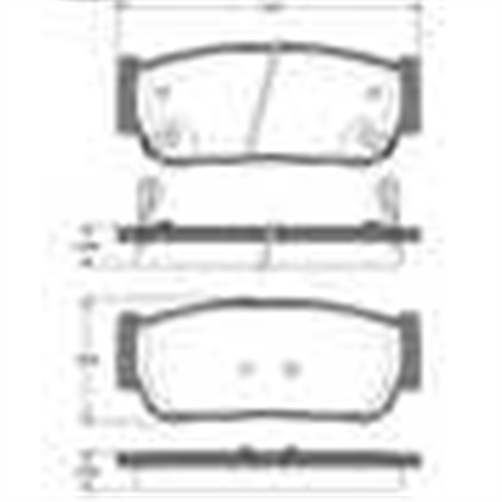 HI-Q REAR BRAKE PAD SET KIA SSANGYONG 58302-2BA00