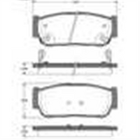 HI-Q REAR BRAKE PAD SET KIA SSANGYONG 58302-2BA00