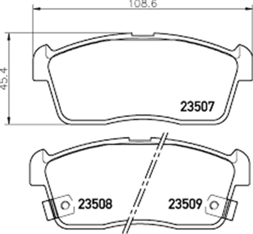 PROSELECT FRONT DISC BRAKE PADS - SUZUKI IGNIS 00-05