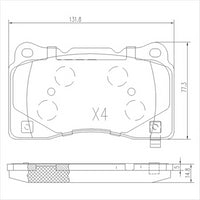 FARGO FRONT BRAKE PADS MITSUBISHI EVO 7 SUBARU WRX BREMBO DB1678FP
