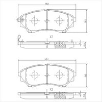 FARGO FRONT BRAKE PADS FORD MAZDA PROCEED 00- (626.0) DB1681FP