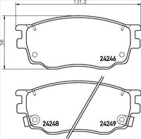 PROSELECT FRONT BRAKE PADS - MAZDA 6 GG CERAMIC 02-