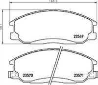 HI-Q FRONT DISC BRAKE PADS - HYUNDAI TERRACAN 09/2003- DB1684