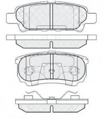 XP REAR DISC BRAKE PADS - MITSUBISHI LANCER/OUTLANDER 03-08