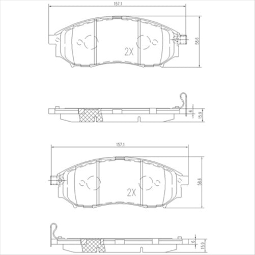FRONT BRAKE PADS NISSAN HOLDEN  DB1696F