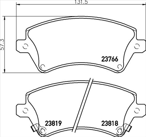 DB1714 UC FRONT DISC BRAKE PADS - TOYOTA COROLLA ZZE122 01- 082212UC