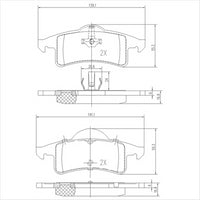 FARGO REAR BRAKE PADS CHEROKEE GRAND CHEROKEE 00- (542.0) DB1717FP
