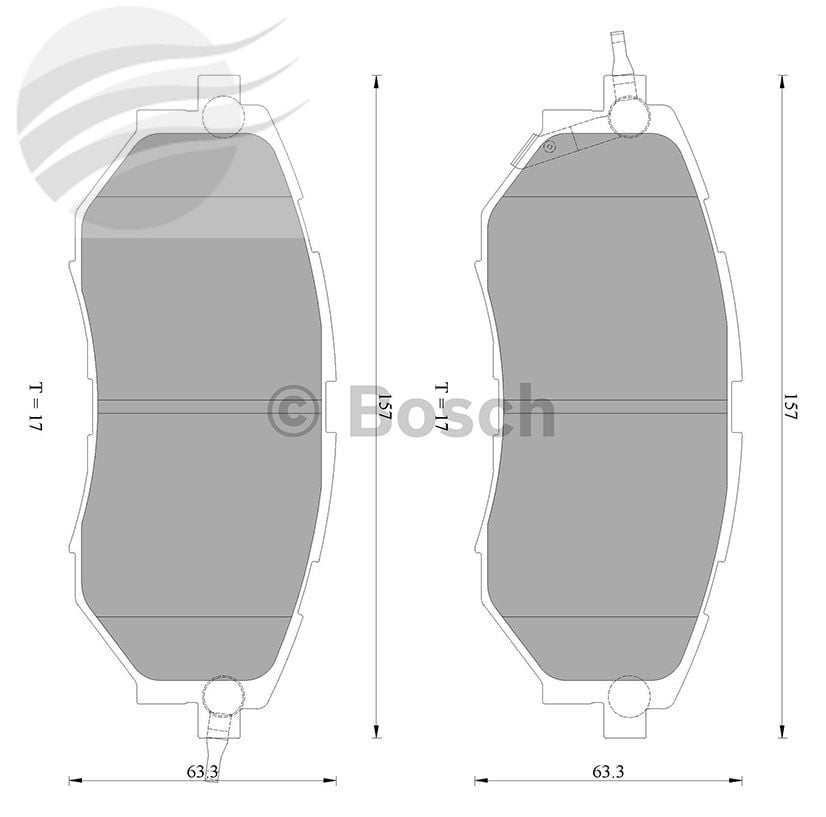 Brake Pad Fr Sub Outback B15 Bosch Brake - Db1722bl