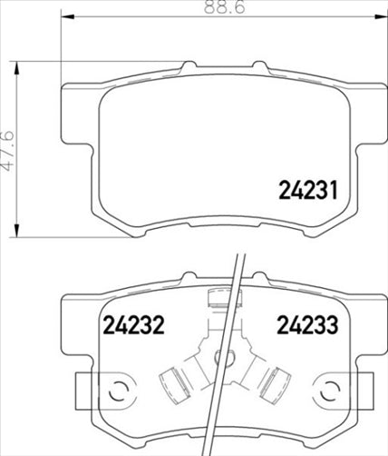 PROSELECT REAR BRAKE PADS - HONDA CRV CERAMIC 05-12