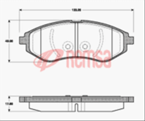 Remsa DB1748 E FRONT DISC BRAKE PADS - HOLDEN BARINA 09-11