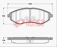 Remsa DB1748 E FRONT DISC BRAKE PADS - HOLDEN BARINA 09-11