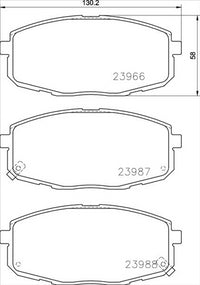 PROSELECT FRONT BRAKE PADS - HYUNDAI i30 CERAMIC 07-