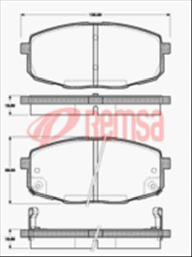 Remsa DB1754 E FRONT DISC BRAKE PADS - HYUNDAI I30 07-