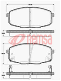 Remsa DB1754 UC FRONT DISC BRAKE PADS - HYUNDAI i30 07-