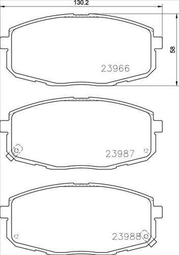 XP FRONT DISC BRAKE PADS - KIA CARENS 1.8 05-07