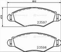 FARGO FRONT BRAKE PADS - FRONT BRAKE PADS PEUGEOT 206 CITROEN XSAR DB1757F